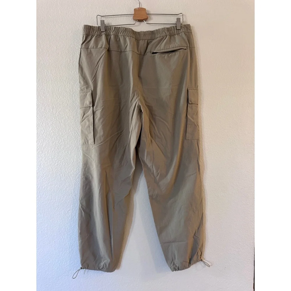 Banana Republic‎ Relaxed Tapered Fit Pants Size XL Khaki Mid Rise Drawcord Hem
